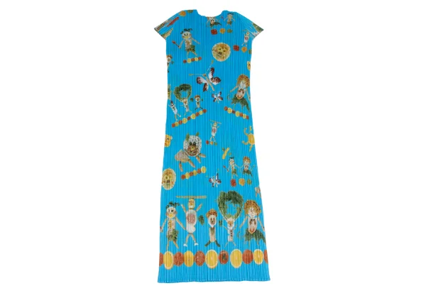 PLEATS PLEASE Vegetable Doll Printed Sleeveless Dress K-162160_011