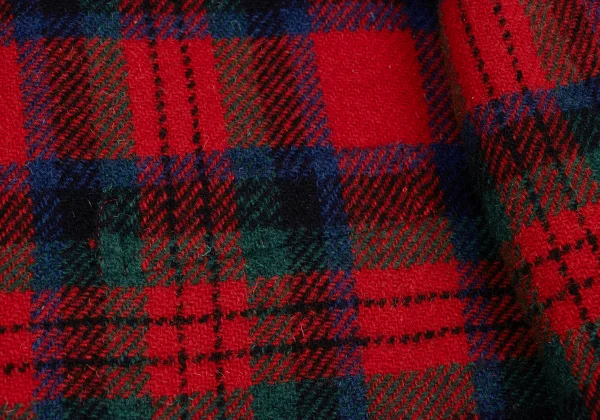 Papas Wool Harris Tweed Wrap Button Check Jacket K-162161_006