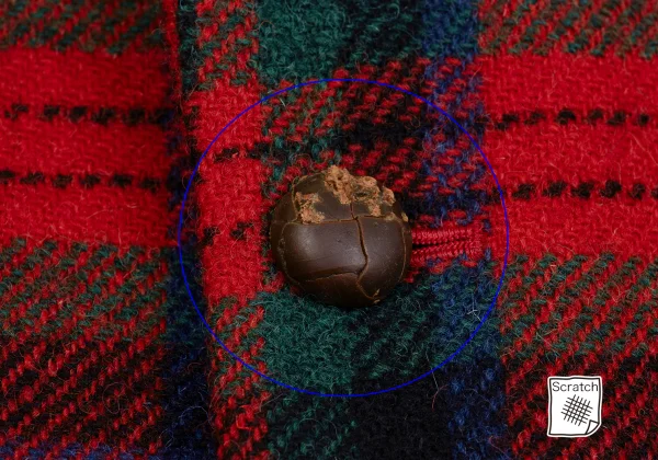 Papas Wool Harris Tweed Wrap Button Check Jacket K-162161_010