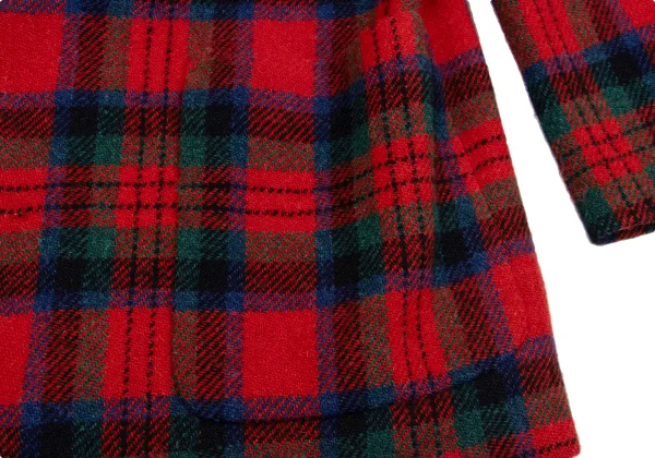 Papas Wool Harris Tweed Wrap Button Check Jacket K-162161_011