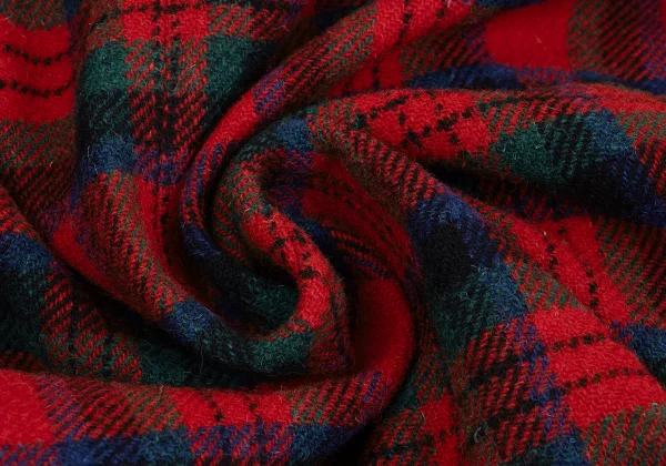 Papas Wool Harris Tweed Wrap Button Check Jacket K-162161_016