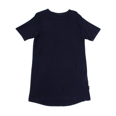 B Yohji Yamamoto Lyocell Cotton Cutting Neck Long T Shirt