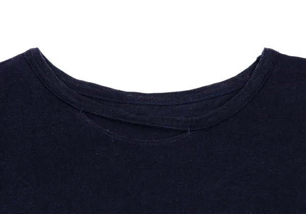 B Yohji Yamamoto Lyocell Cotton Cutting Neck Long T Shirt K-162165_003