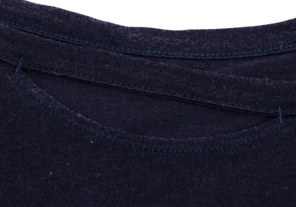 B Yohji Yamamoto Lyocell Cotton Cutting Neck Long T Shirt K-162165_005