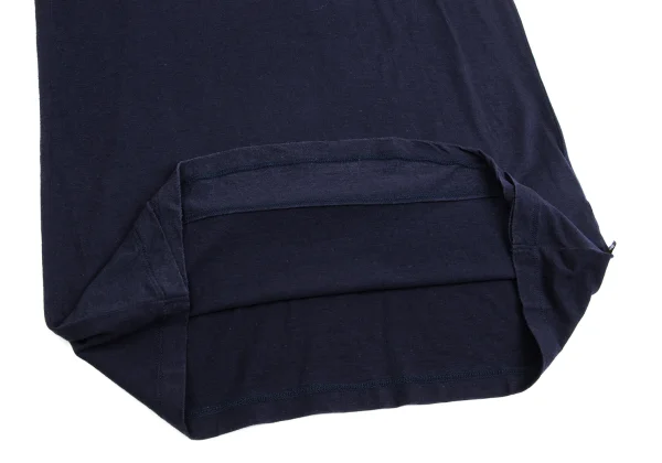 B Yohji Yamamoto Lyocell Cotton Cutting Neck Long T Shirt K-162165_010