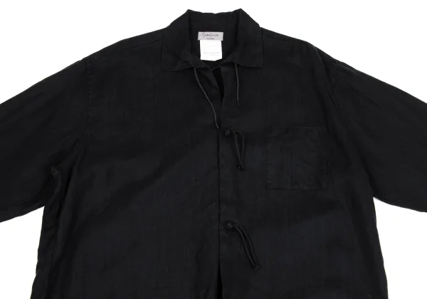 Yohji Yamamoto POUR HOMME Linen China Button Pullover Long Shirt K-162167_002