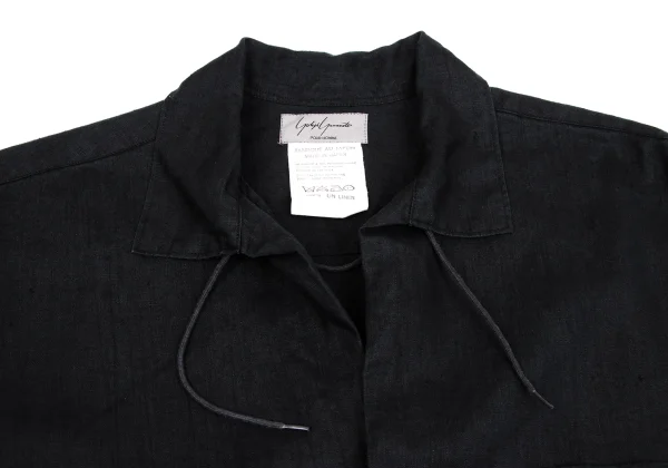 Yohji Yamamoto POUR HOMME Linen China Button Pullover Long Shirt K-162167_006