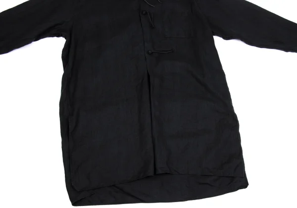 Yohji Yamamoto POUR HOMME Linen China Button Pullover Long Shirt K-162167_016