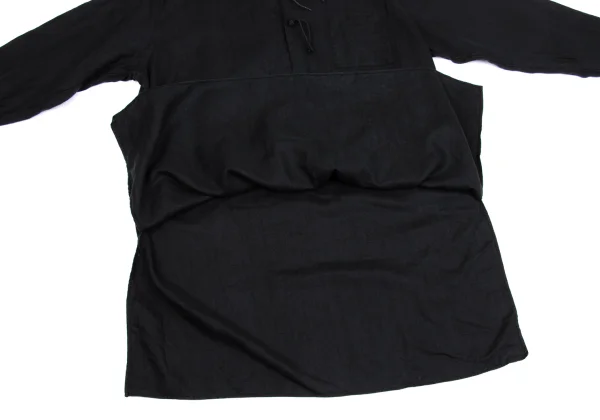 Yohji Yamamoto POUR HOMME Linen China Button Pullover Long Shirt K-162167_017