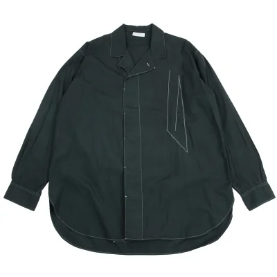 Yohji Yamamoto POUR HOMME Stitch Design Open Collar Shirt