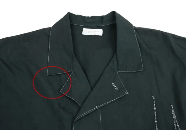 Yohji Yamamoto POUR HOMME Stitch Design Open Collar Shirt K-162168_003