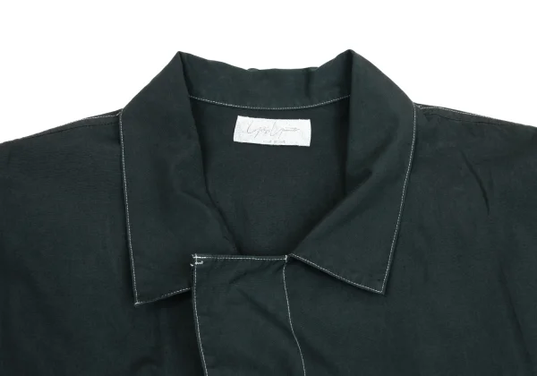 Yohji Yamamoto POUR HOMME Stitch Design Open Collar Shirt K-162168_005