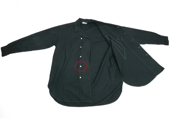 Yohji Yamamoto POUR HOMME Stitch Design Open Collar Shirt K-162168_014