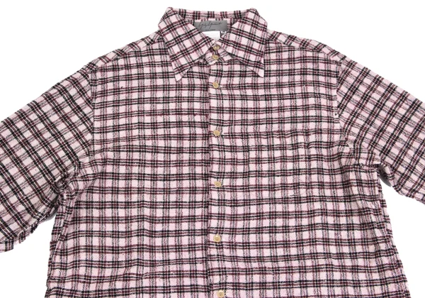 Yohji Yamamoto POUR HOMME Silk Tweed Check Shirt K-162170_002