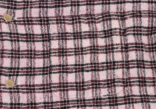 Yohji Yamamoto POUR HOMME Silk Tweed Check Shirt K-162170_005