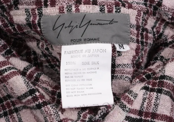 Yohji Yamamoto POUR HOMME Silk Tweed Check Shirt K-162170_012