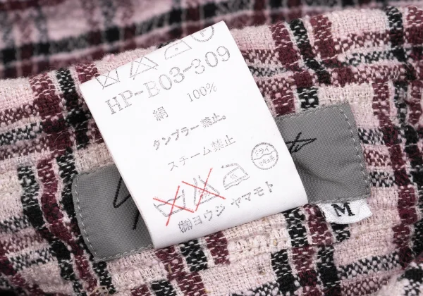Yohji Yamamoto POUR HOMME Silk Tweed Check Shirt K-162170_013