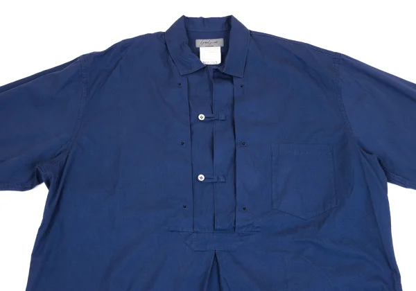 Yohji Yamamoto POUR HOMME Cotton Eyelet Button Pullover Long Shirt K-162171_002