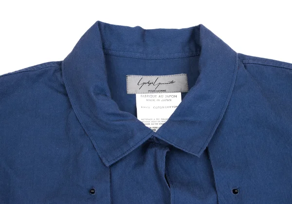 Yohji Yamamoto POUR HOMME Cotton Eyelet Button Pullover Long Shirt K-162171_006