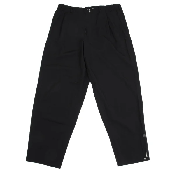 Yohji Yamamoto POUR HOMME Wool Gaba Ring Zip Tuck Pants Black M K-162172_001
