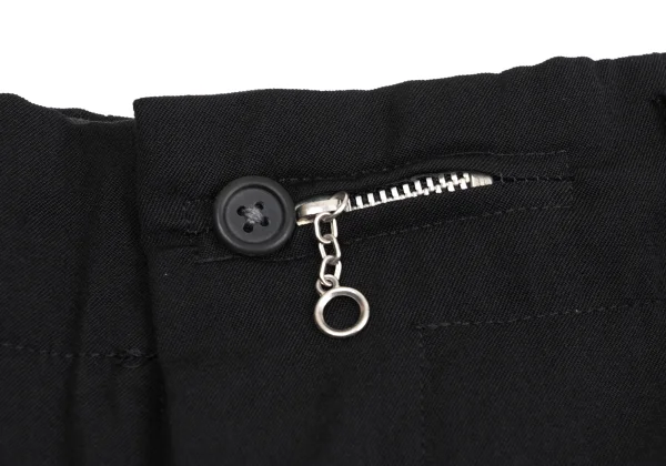 Yohji Yamamoto POUR HOMME Wool Gaba Ring Zip Tuck Pants K-162172_003