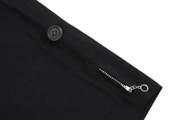 Yohji Yamamoto POUR HOMME Wool Gaba Ring Zip Tuck Pants K-162172_010