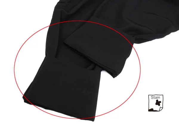 Yohji Yamamoto POUR HOMME Wool Gaba Ring Zip Tuck Pants K-162172_011