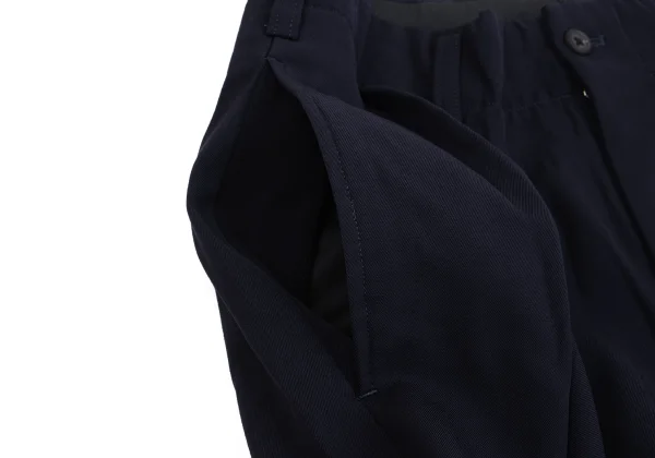 Yohji Yamamoto POUR HOMME Wool Gaba Embroidery Design Tuck Pants K-162173_004