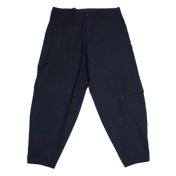 Yohji Yamamoto POUR HOMME Side Pocket Wide Tapered Pants Navy L-XL K-162175_001
