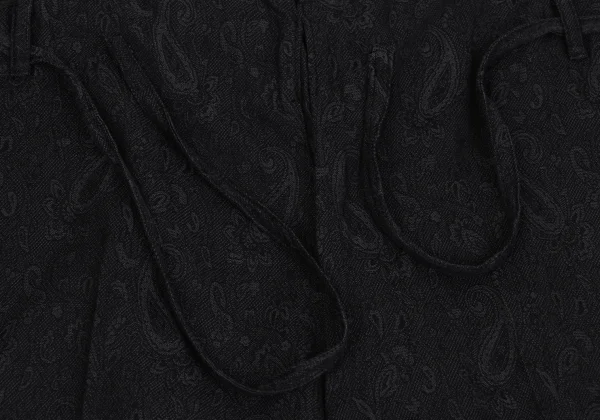 Yohji Yamamoto POUR HOMME Cotton Waist Cord Paisley Jacquard Wide Pants K-162176_003