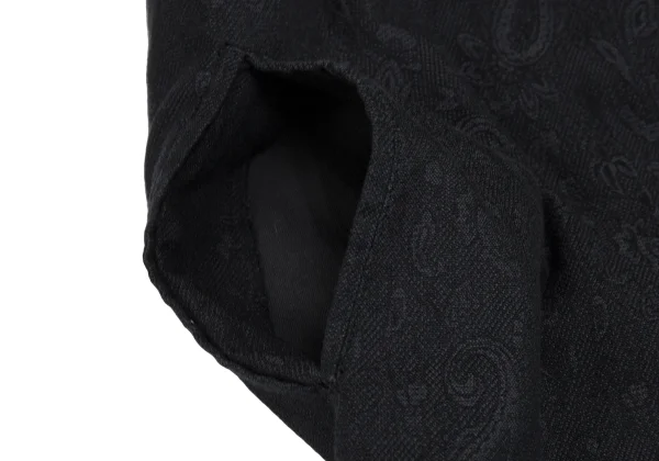 Yohji Yamamoto POUR HOMME Cotton Waist Cord Paisley Jacquard Wide Pants K-162176_004