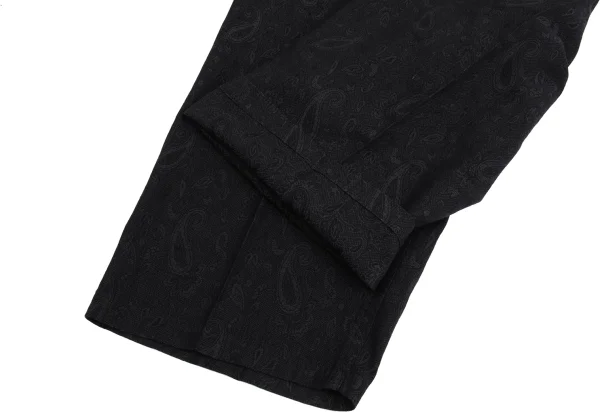 Yohji Yamamoto POUR HOMME Cotton Waist Cord Paisley Jacquard Wide Pants K-162176_007