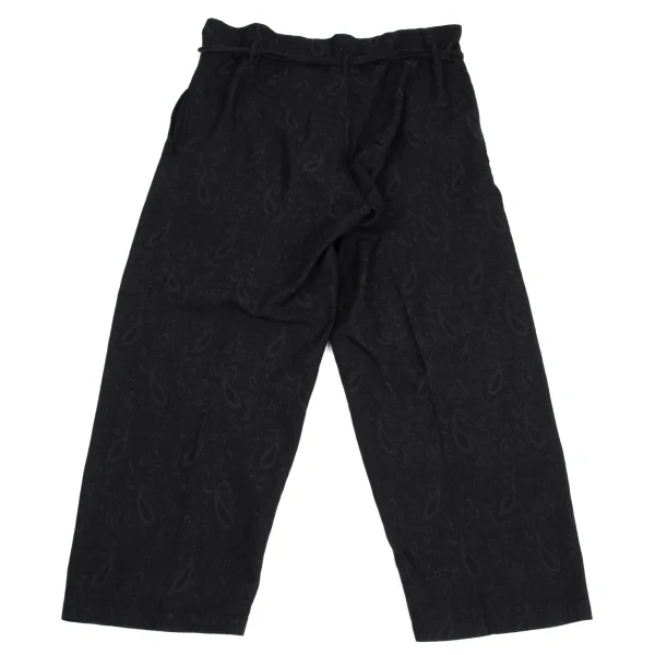 Yohji Yamamoto POUR HOMME Cotton Waist Cord Paisley Jacquard Wide Pants K-162176_008
