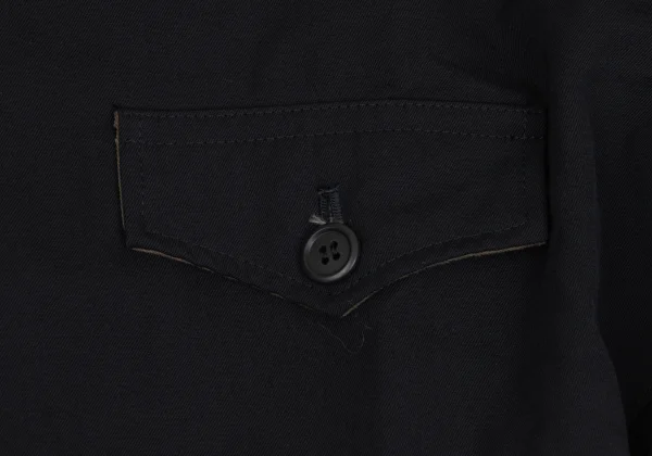 Yohji Yamamoto POUR HOMME Wool Gaba Knit Switching Flap Pocket Shirt Jacket K-162179_005