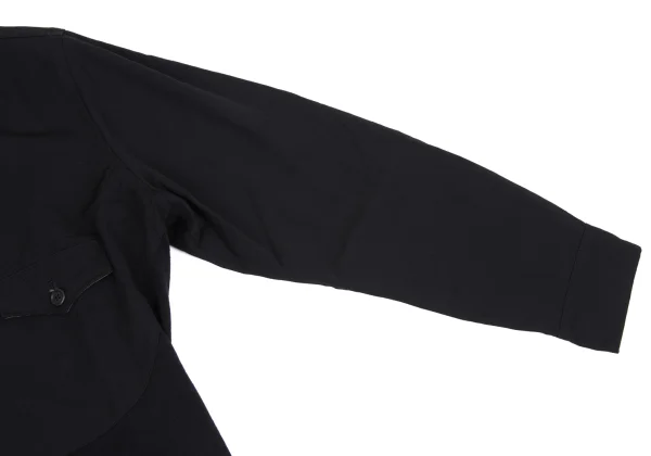 Yohji Yamamoto POUR HOMME Wool Gaba Knit Switching Flap Pocket Shirt Jacket K-162179_006