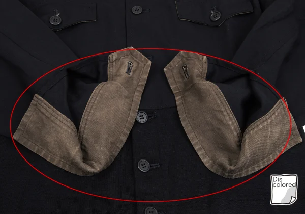 Yohji Yamamoto POUR HOMME Wool Gaba Knit Switching Flap Pocket Shirt Jacket K-162179_008