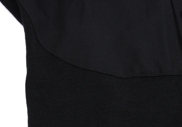 Yohji Yamamoto POUR HOMME Wool Gaba Knit Switching Flap Pocket Shirt Jacket K-162179_010
