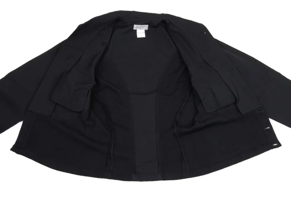 Yohji Yamamoto POUR HOMME Wool Gaba Knit Switching Flap Pocket Shirt Jacket K-162179_011