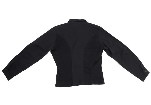 Yohji Yamamoto POUR HOMME Wool Gaba Knit Switching Flap Pocket Shirt Jacket K-162179_012