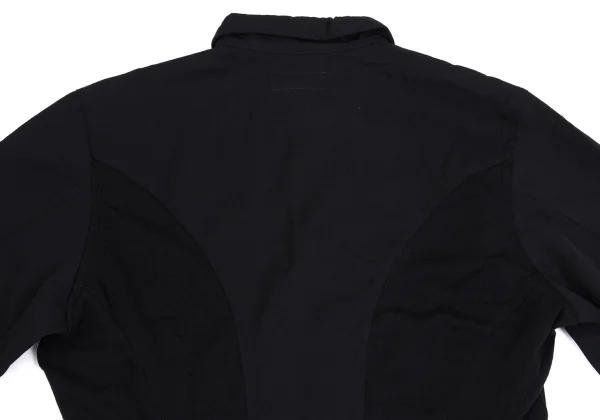 Yohji Yamamoto POUR HOMME Wool Gaba Knit Switching Flap Pocket Shirt Jacket K-162179_013