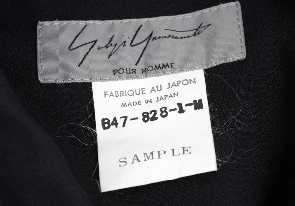 Yohji Yamamoto POUR HOMME Wool Gaba Knit Switching Flap Pocket Shirt Jacket K-162179_015