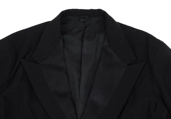 Yohji Yamamoto POUR HOMME Wool Gaba Lapel Switching Check Button Jacket K-162181_003