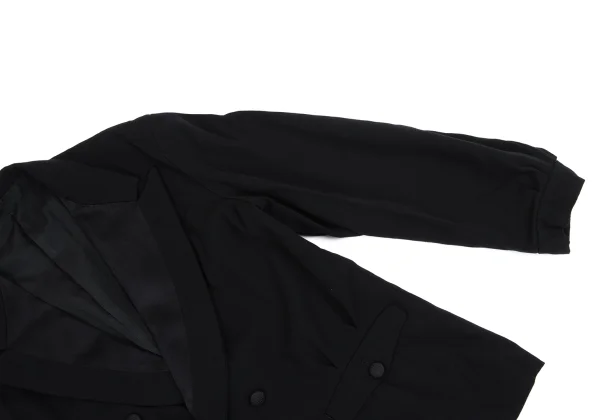 Yohji Yamamoto POUR HOMME Wool Gaba Lapel Switching Check Button Jacket K-162181_005