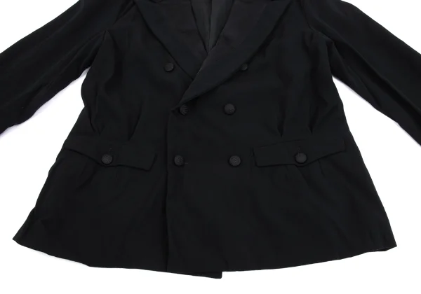 Yohji Yamamoto POUR HOMME Wool Gaba Lapel Switching Check Button Jacket K-162181_007