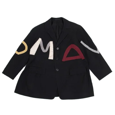Yohji Yamamoto POUR HOMME Alphabet Patch Cotton Jacket