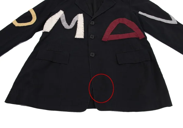 Yohji Yamamoto POUR HOMME Alphabet Patch Cotton Jacket K-162182_011