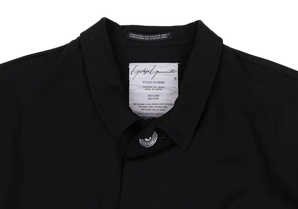 Yohji Yamamoto POUR HOMME Wool Gaba Chrysanthemum Clear Button Fly Jacket K-162183_002