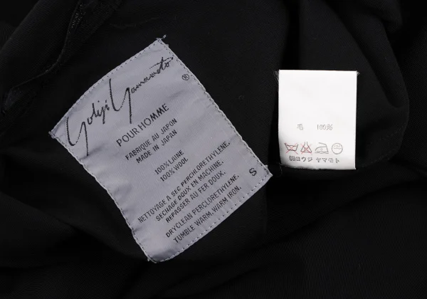 Yohji Yamamoto POUR HOMME Wool Gaba Chrysanthemum Clear Button Fly Jacket K-162183_014