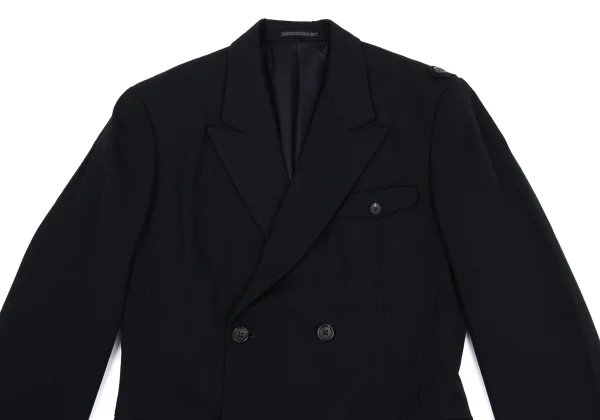 Yohji Yamamoto POUR HOMME Epaulette Peak Lapel Double Jacket K-162185_002
