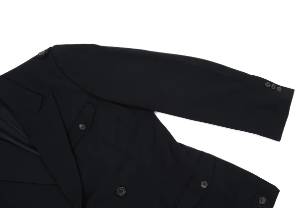 Yohji Yamamoto POUR HOMME Epaulette Peak Lapel Double Jacket K-162185_006
